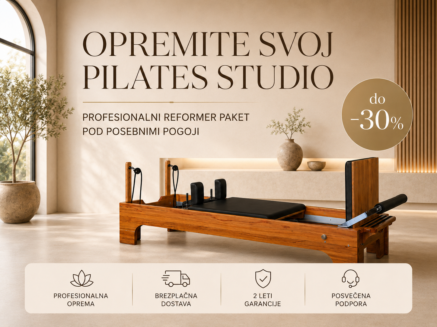 Bodylumina profesionalni Pilates reformer paket za opremljanje studia